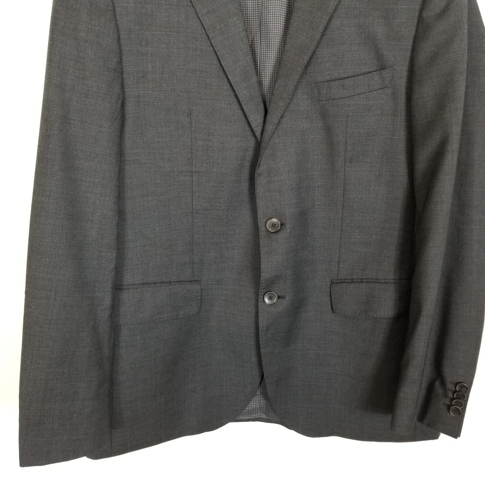 Boss Hugo Boss Men The Keys Blazer Jacket sz US 40S Gray Super 100's Wool Office - Picture 3 of 10